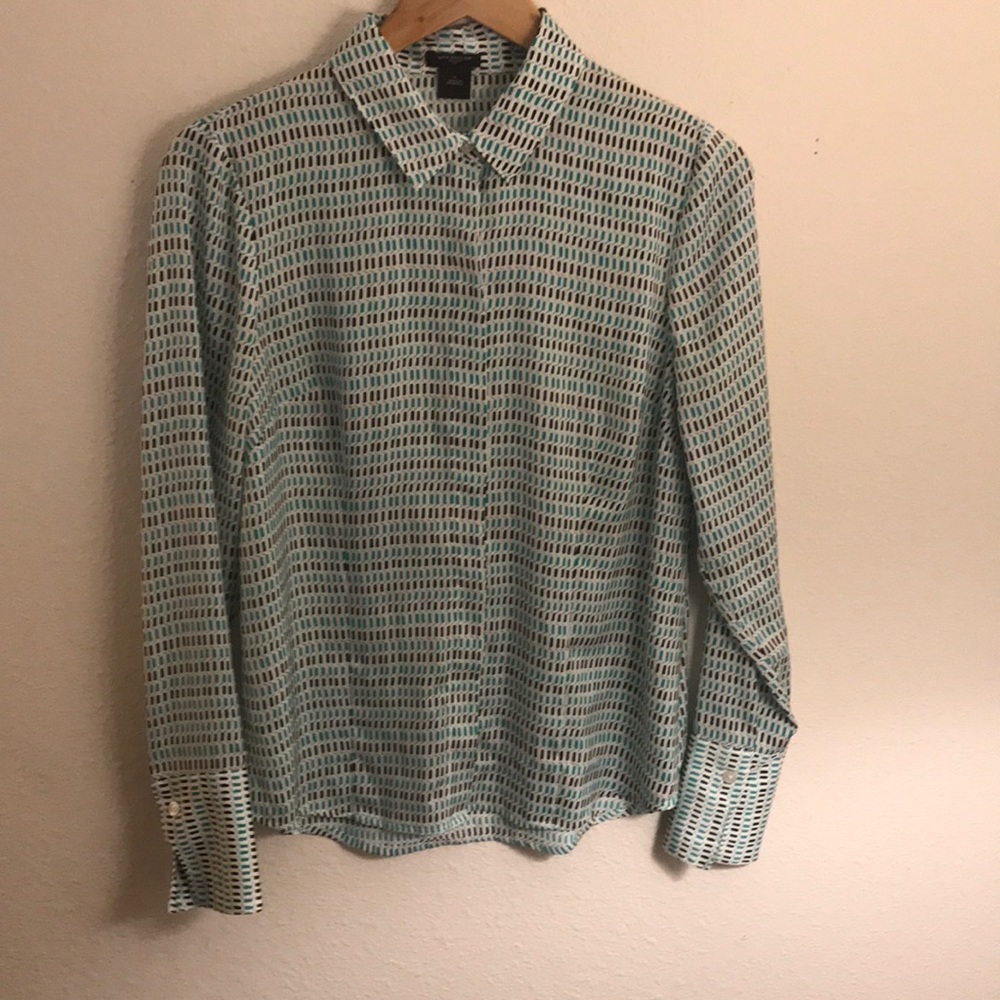 Ann Taylor | Print Career Blouse